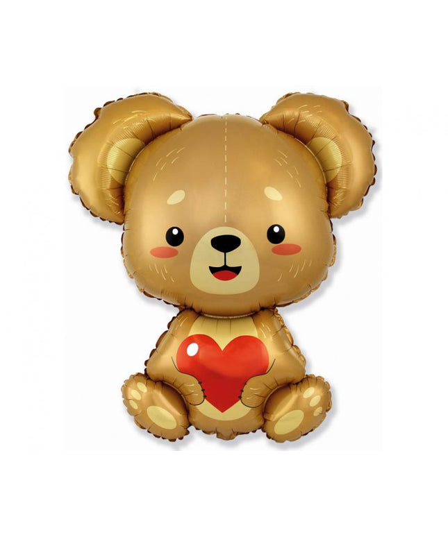 Folija balon z medvedkom in srčkom, 61 cm