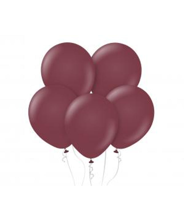 Pastelni bordo lateks baloni 30 cm - 10 kos