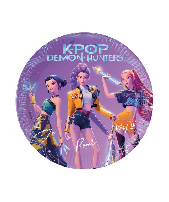 Papirnati krožniki K-POP Demon Hunters 23 cm, 8 kos