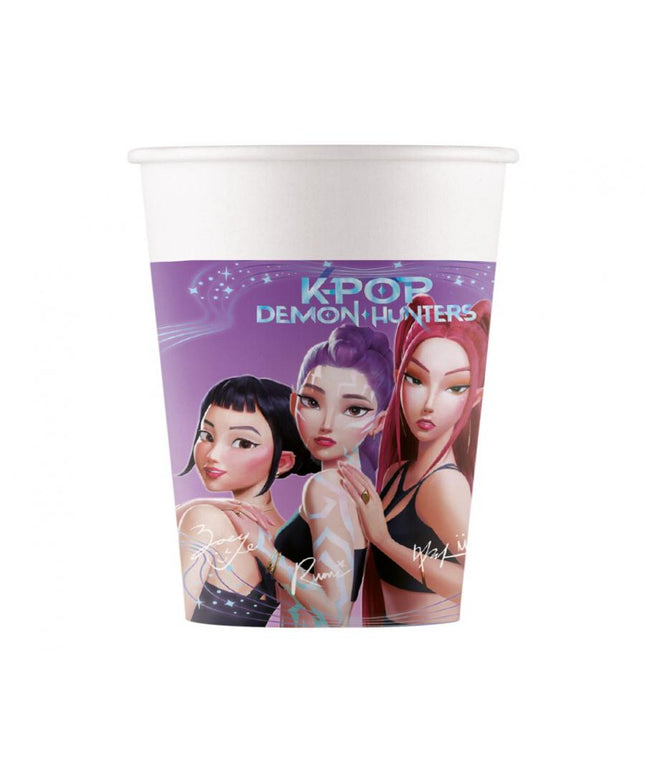 Papirnati kozarci K-POP Demon Hunters 200 ml, 8 kos