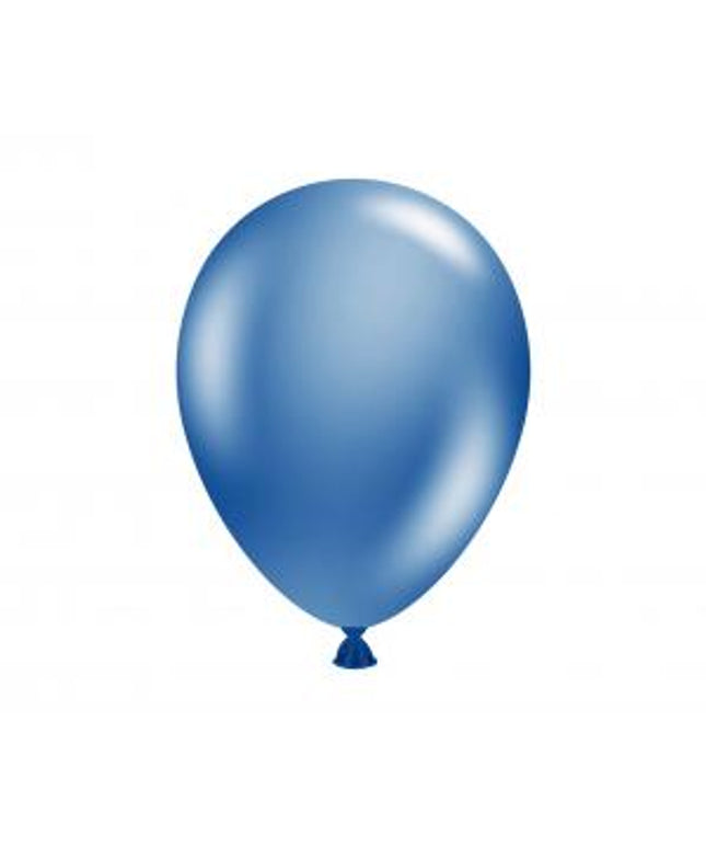 Metalik temno modri lateks balon 13 cm - 10 kos