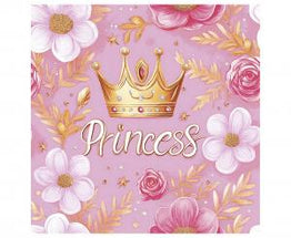 Papirnate serviete Princess in krona 33 x 33 cm - 20 kom