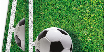 Papirnati prtički z nogometno tematiko, zelene in bele črte, 33x33 cm