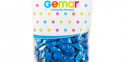 Metalni temno modri baloni 30 cm Gemar paket 10 kosov