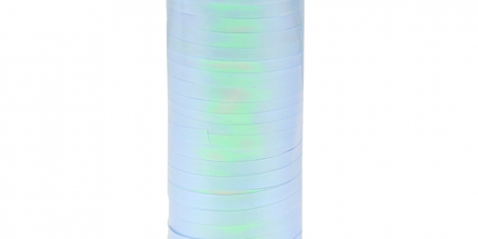 Svetleč svetlo moder okrasni trak za balone, 92 m