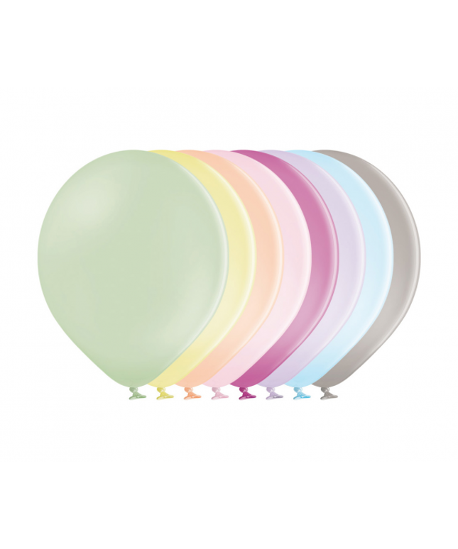 Pastelni lateks baloni macaron 13 cm, mešani – 10 kosov