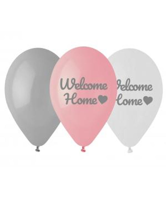 Lateks baloni „Welcome Home“, 30 cm - 6 kos