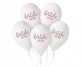Lateks baloni “Bride To Be” 30 cm - 5 kos