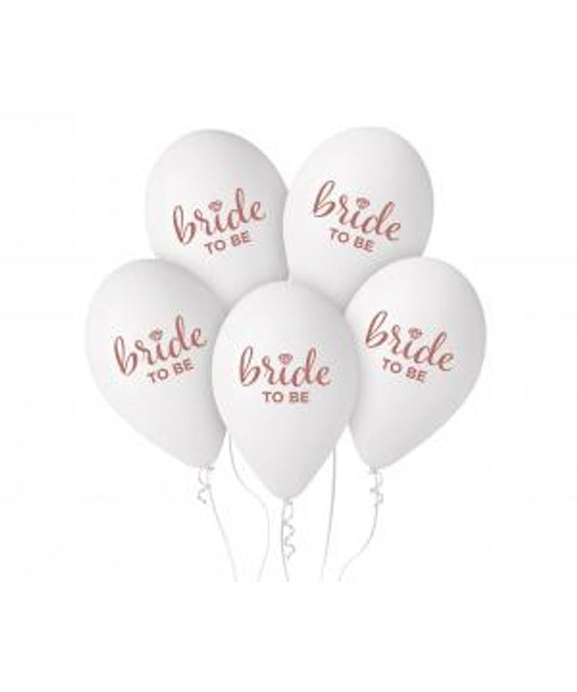 Lateks baloni “Bride To Be” 30 cm - 5 kos