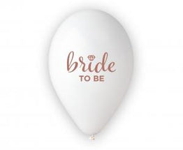 Lateks baloni “Bride To Be” 30 cm - 5 kos