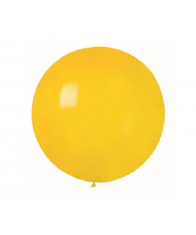 Pastelno rumen lateks balon Jumbo 75 cm - 1 kos
