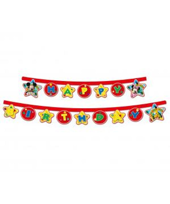 Baner napis Mickey "Happy Birthday" - 230 cm