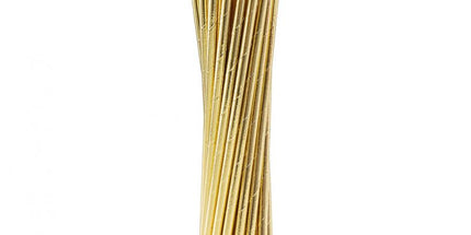 Zlate svetleče papirnate slamice 20 cm – 24 kosov, GoDan