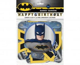 Batmanov transparent Happy Birthday 175 cm v modrih tonih