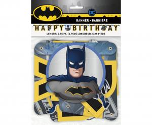 Batmanov transparent Happy Birthday 175 cm v modrih tonih