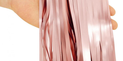 Dekorativna mat rožnato-zlata zavesa za zabavo 100x200