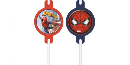 Papirnate slamice Spiderman Crime Fighter z medaljonom, 4 kos