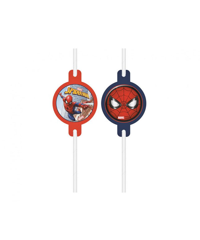 Papirnate slamice Spiderman Crime Fighter z medaljonom, 4 kos
