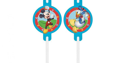 Papirnate slamice Mickey Rock the House z medaljonom, 4 kos