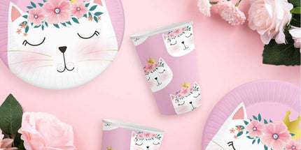 Papirnati krožniki Cat 18 cm okrogli komplet 6 kosov