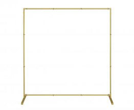Pravokotni okvir za balone in dekoracije, zlat - 210x210 cm
