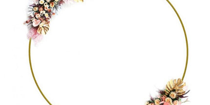 Okvir okrugli za dekoriranje, zlatni, 220 cm