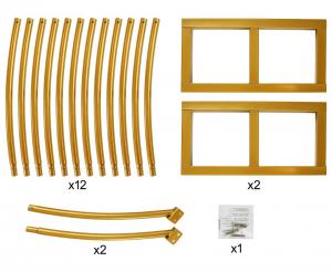 Polkrožni lok za balone in okraske, zlat - 240 x 210 cm