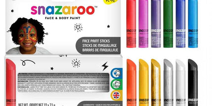 Snazaroo komplet svinčnikov za poslikavo obraza v različnih barvah