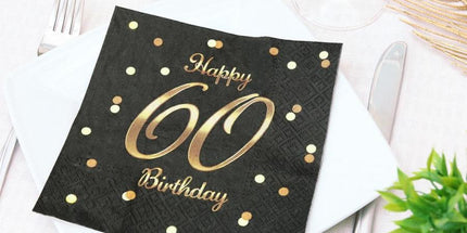 Papirnati prtički za 60. rojstni dan 33×33 cm – 20 kosov