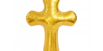 Folija balon v obliki Križa - 120 cm