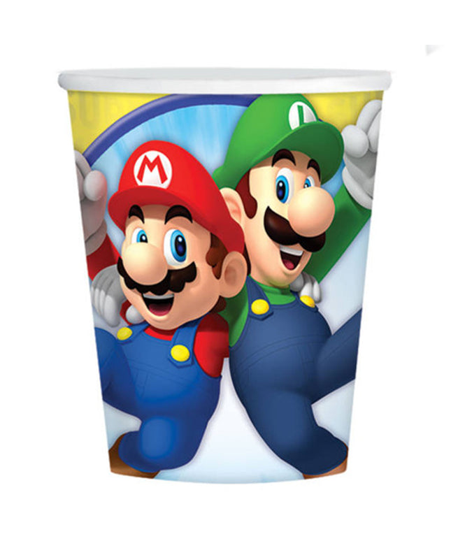 Papirnati kozarci Super Mario 250 ml - 8 kos