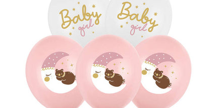 Lateks baloni Baby Girl 30 cm - 6 kos