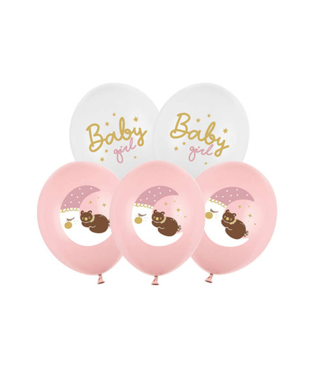 Lateks baloni Baby Girl 30 cm - 6 kos