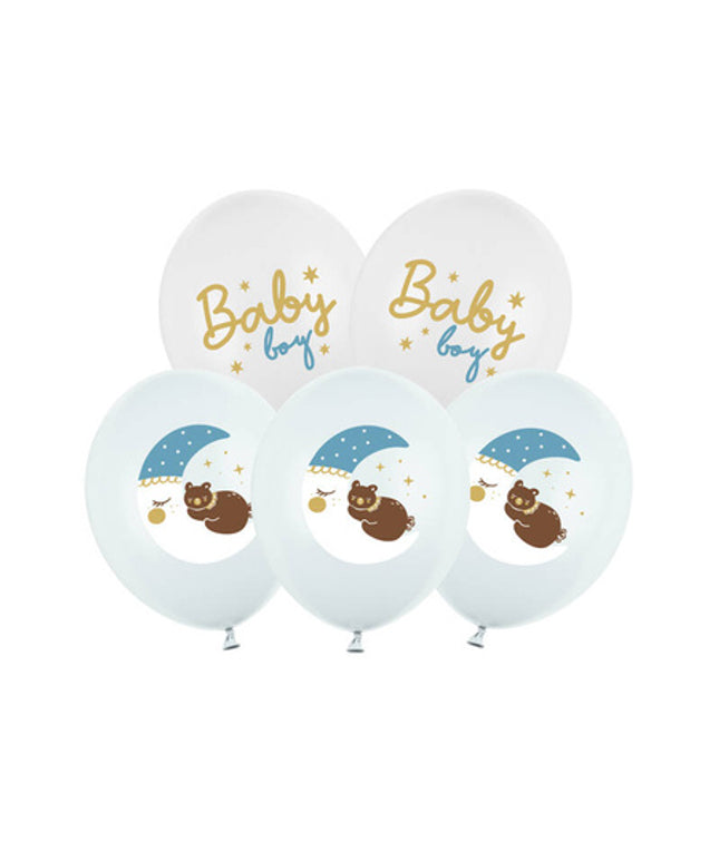Lateks baloni Baby Boy 30 cm - 6 kos