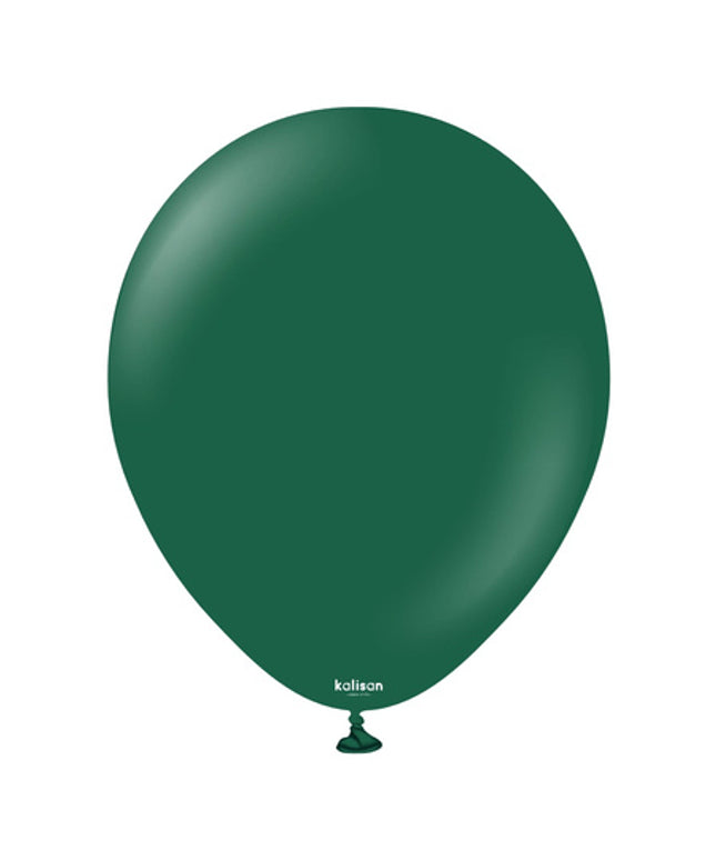 Temno zeleni lateks baloni 30 cm - 10 kos