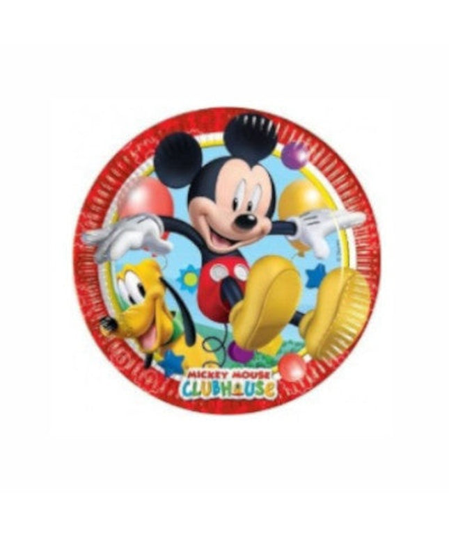 Papirnati krožniki z Mickey Mouseom – 20 cm – 8 kosov