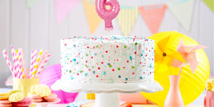 Balon na palčki za rojstni dan Številka 6 roza, 13cm - mojbalon