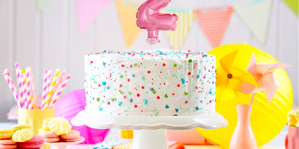 Folija balon številka 2 na palčki, roza - dekoracija